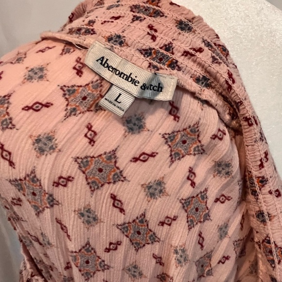 Abercrombie & Fitch pattern jumper shorts romper off the shoulder top - Picture 3 of 4